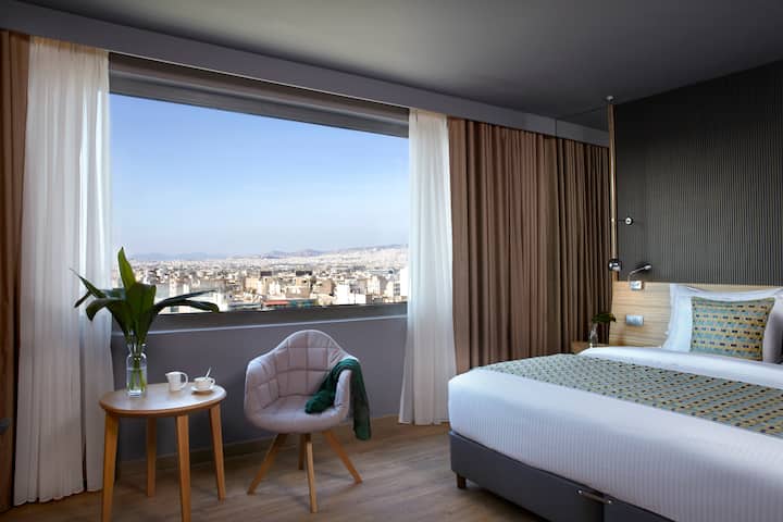 Guest room at the Wyndham Grand Athens in Athens, Other than US/Canada